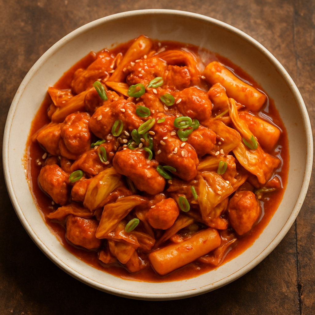 Korean Dakgalbi (Spicy Stir-Fried Chicken)